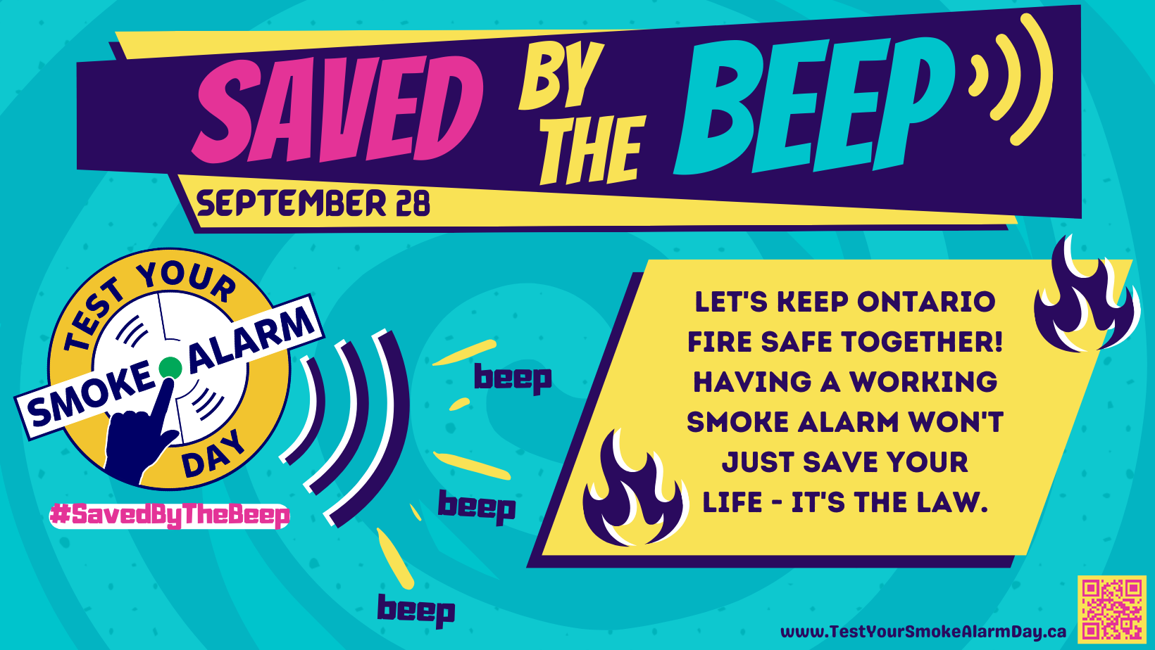 Graphic advertising Test Your Smoke Alarm Day on September 28