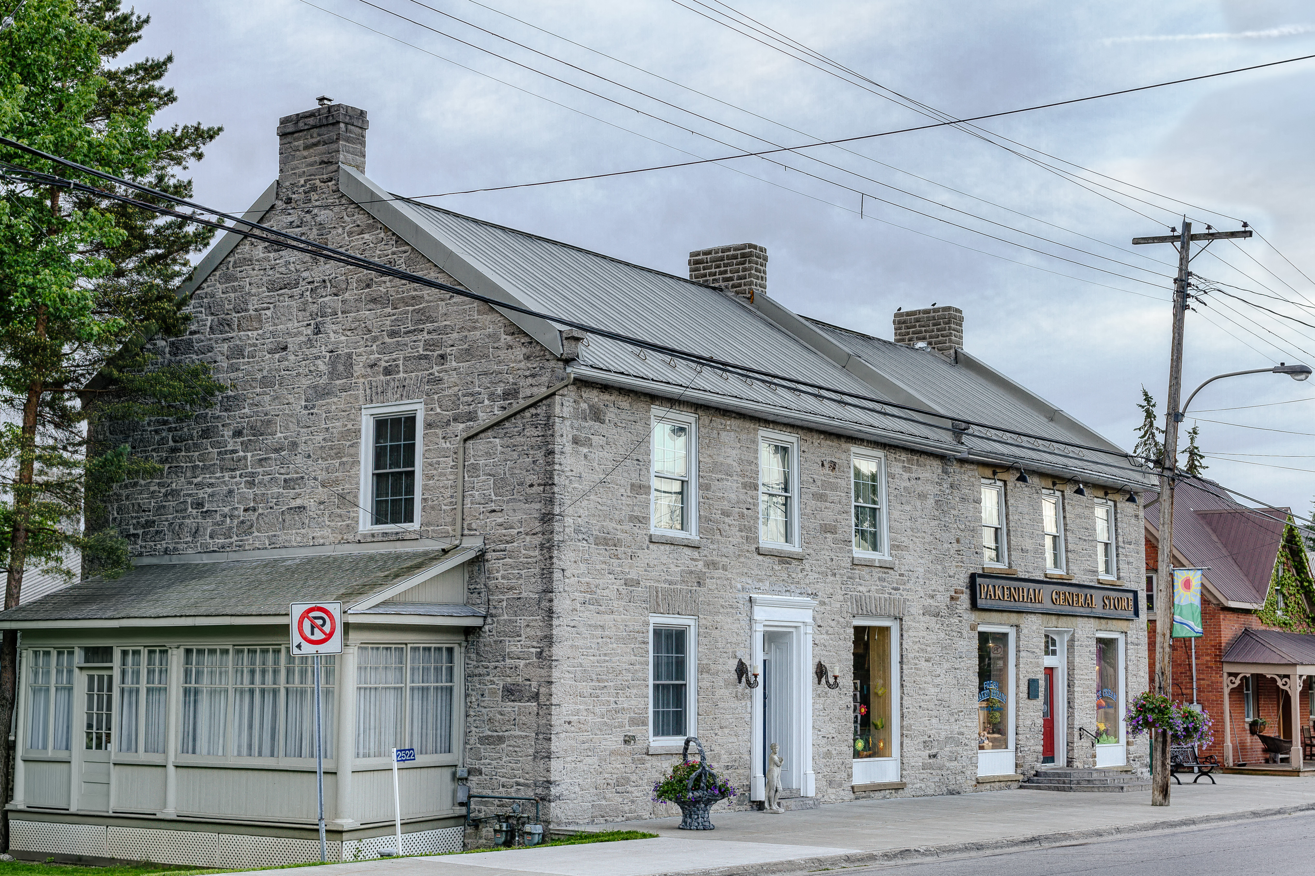 Stone building on a village street