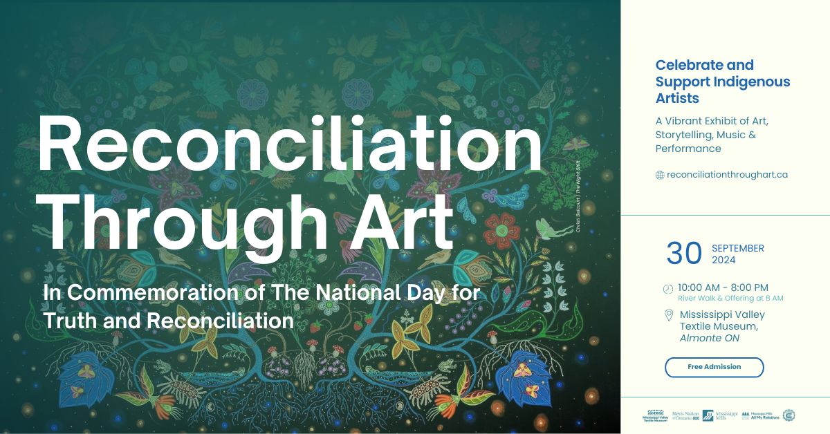 Colourful graphic with text 'Reconciliation Through Art'