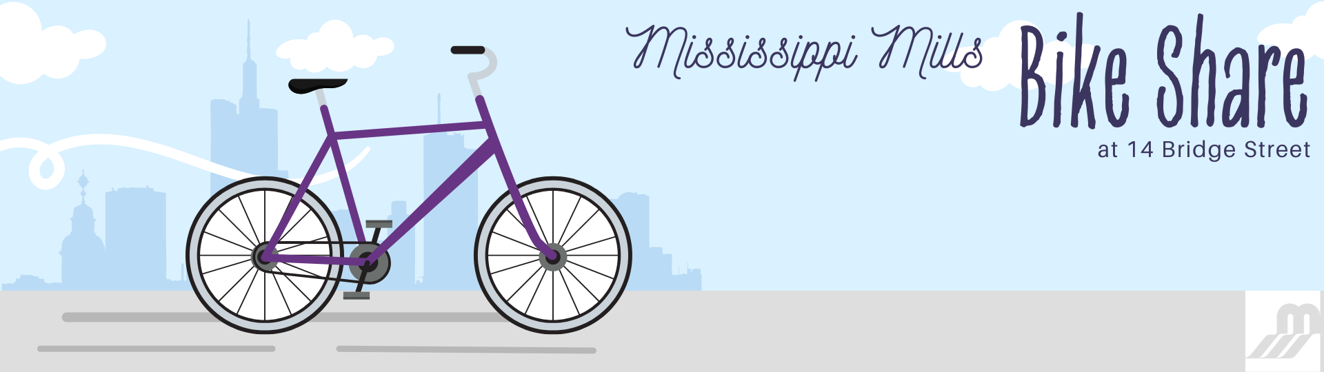 Mississippi Mills Bike share banner