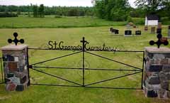 Iron gates of a rural cemetery